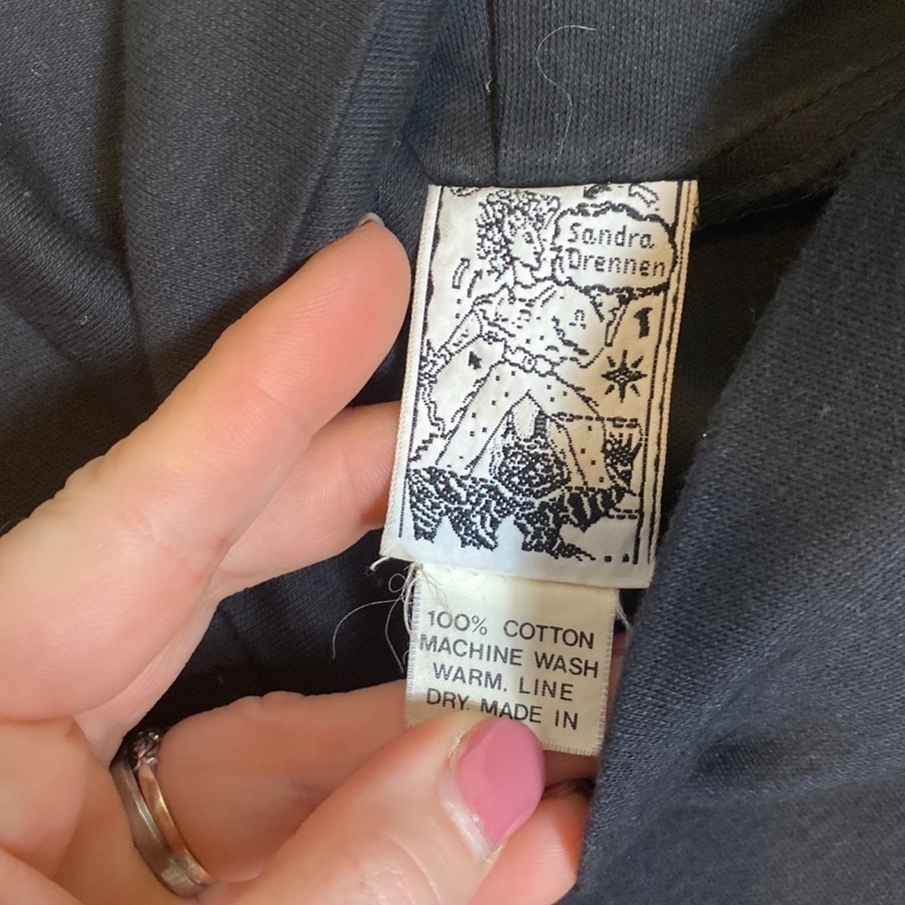 VTG Sandra Drennen black Turtleneck tank swing top size S/M - Picture 3 of 4